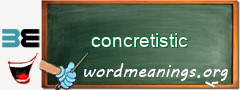 WordMeaning blackboard for concretistic